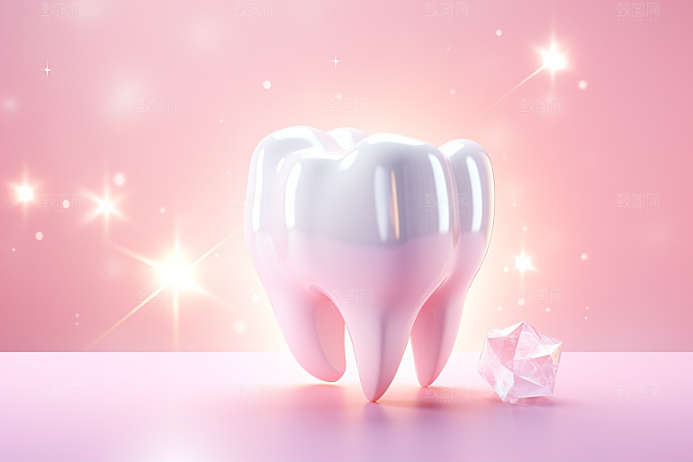 牙齿C4D口腔健康模型