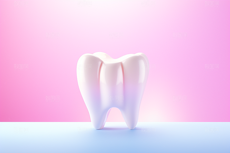 牙齿3D卡通模型