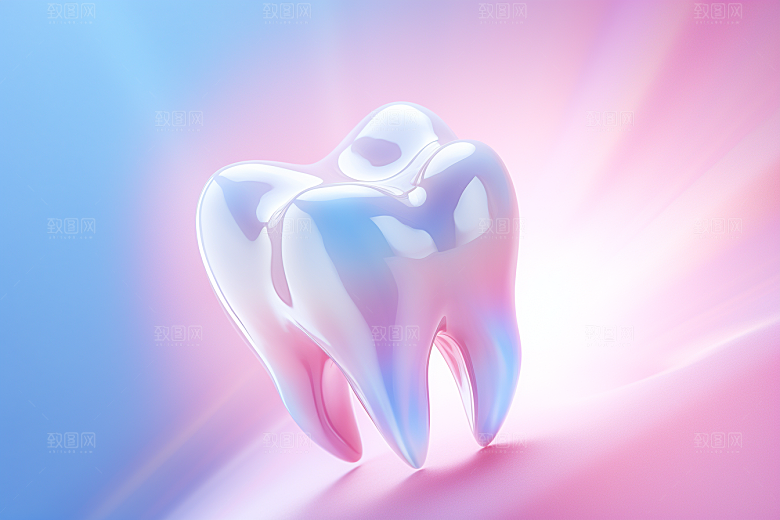 牙齿卡通C4D模型