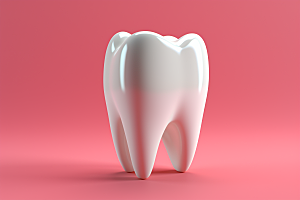 牙齿C4D卡通模型