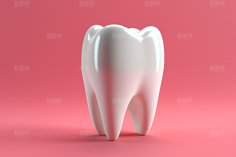 牙齿C4D卡通模型