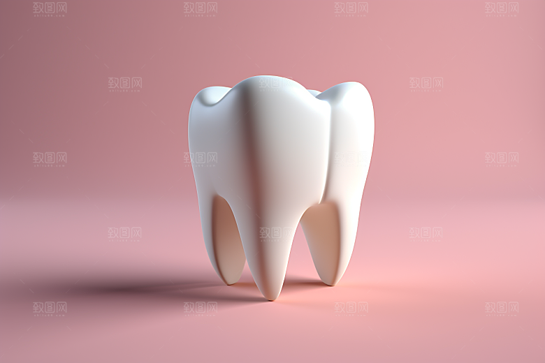 牙齿C4D卡通模型
