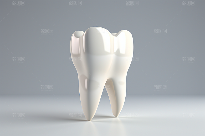 牙齿3D卡通模型