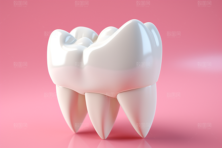 牙齿卡通口腔健康模型