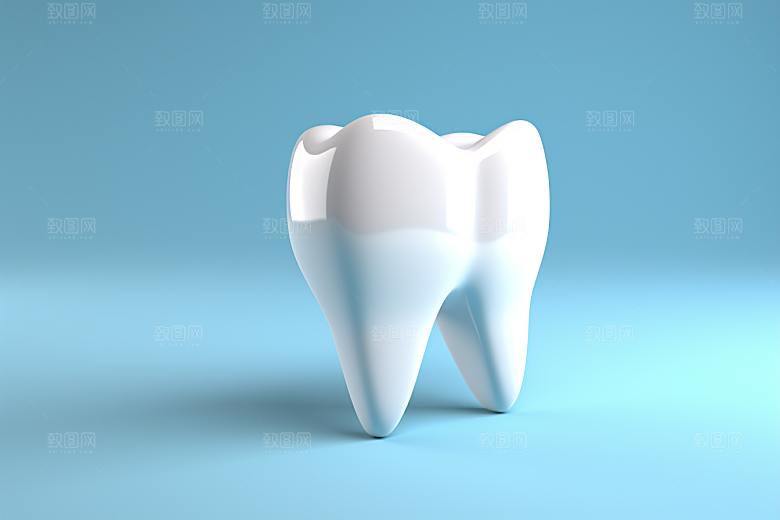 牙齿3D卡通模型