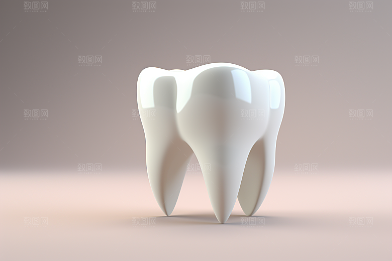 牙齿C4D卡通模型