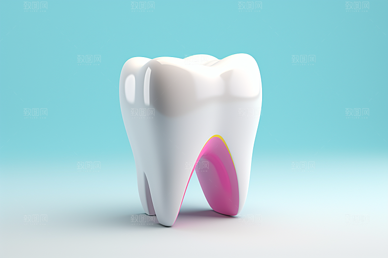 牙齿卡通3D模型