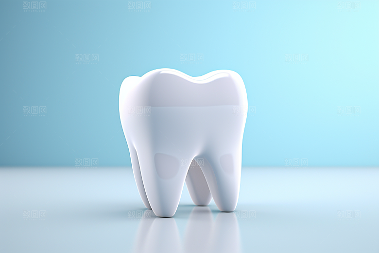 牙齿C4D卡通模型