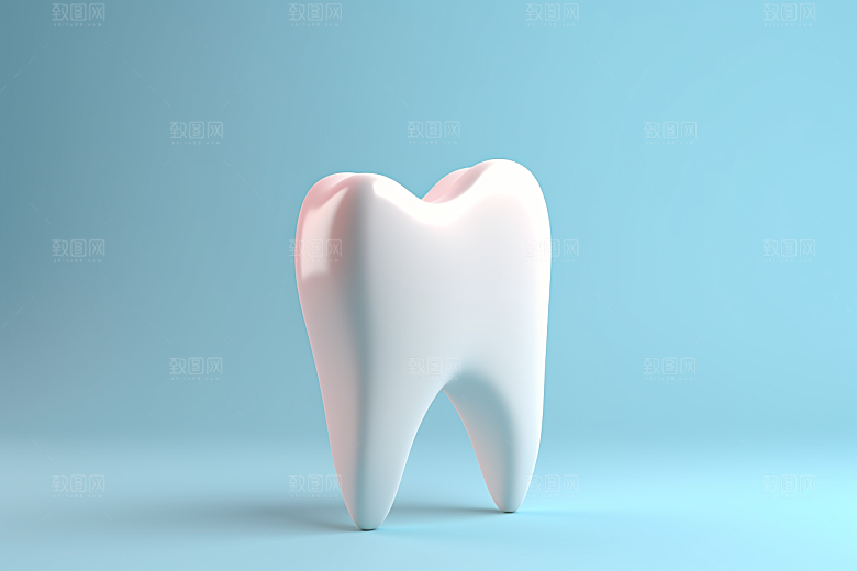 牙齿3D卡通模型