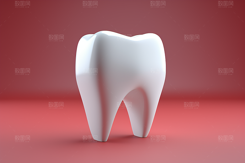 牙齿3D卡通模型