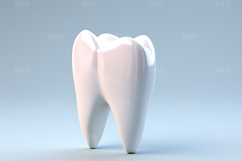 牙齿3D卡通模型