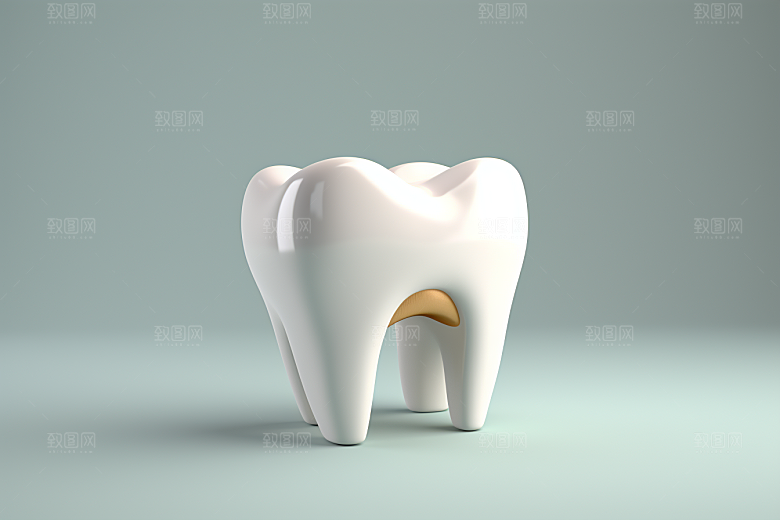 牙齿C4D卡通模型