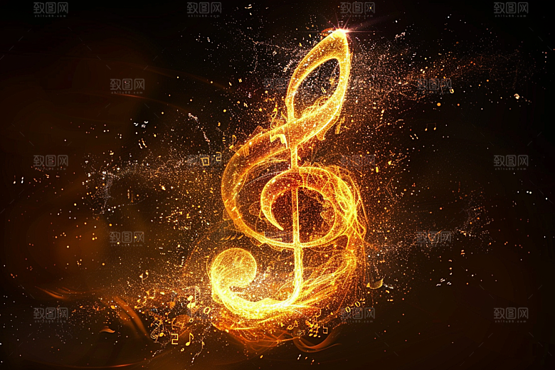 音符梦幻跃动素材
