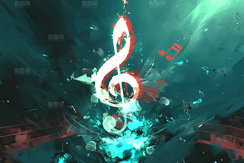 音符音乐高音谱号素材