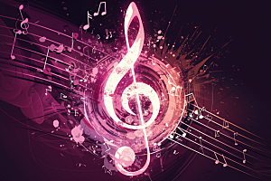 音符高音谱号平面素材