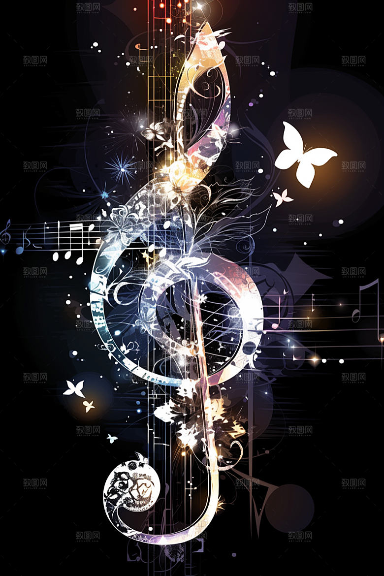 音符元素梦幻素材