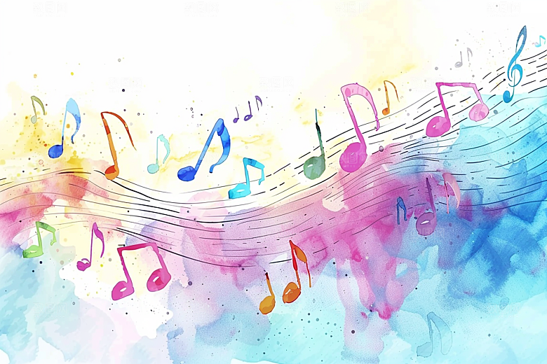 音符活泼音乐素材