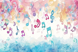 音符高音谱号活泼素材