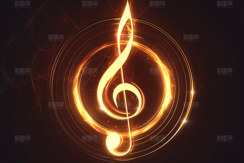 音符乐符跃动素材