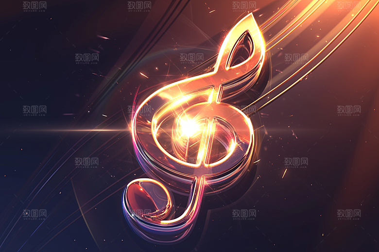 音符跃动元素素材