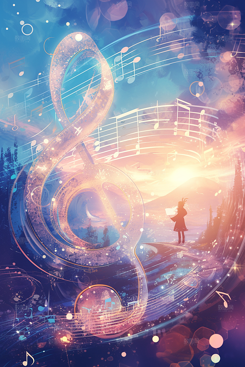 音符梦幻音乐素材
