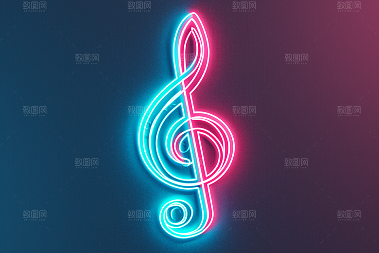 音符梦幻跃动素材