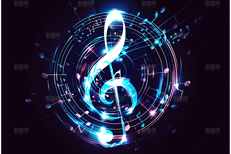 音符音乐跃动素材