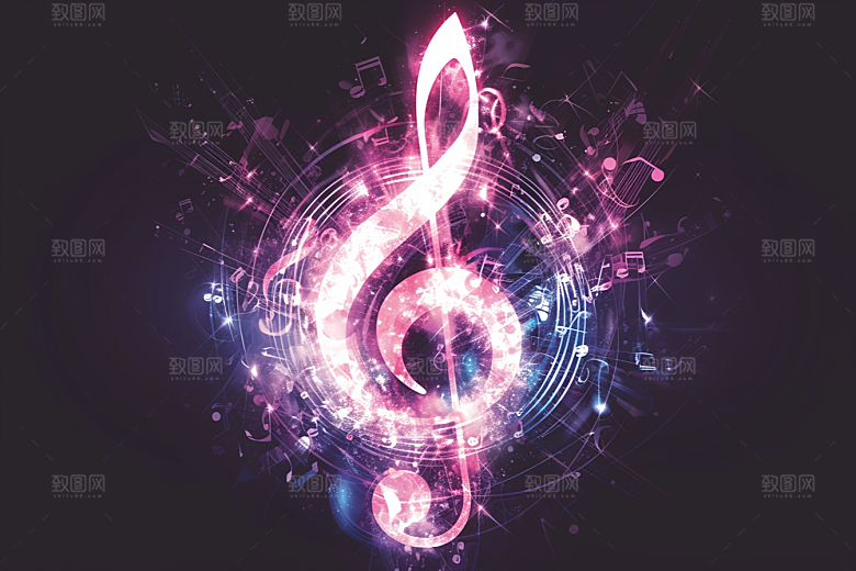 音符跃动活泼素材
