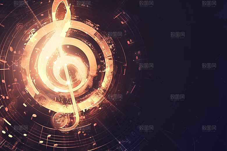 音符活泼梦幻素材