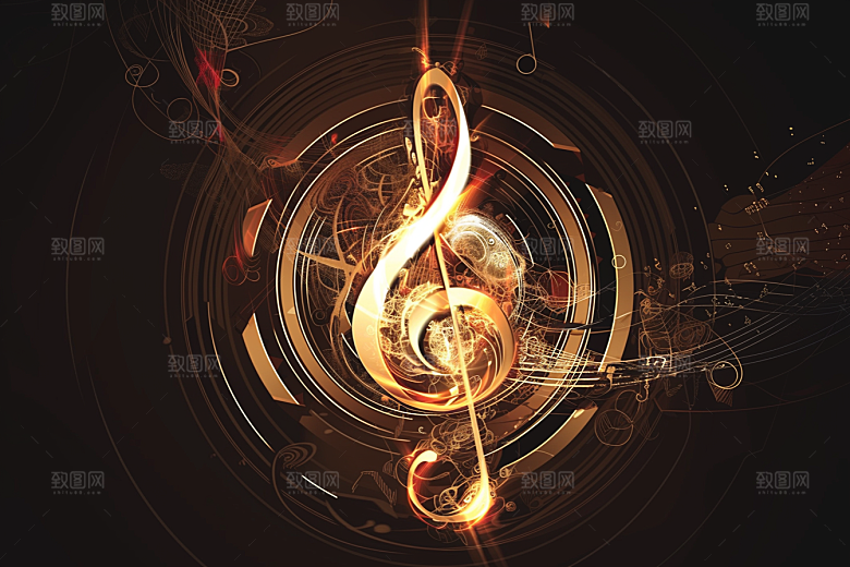 音符高音谱号高清素材