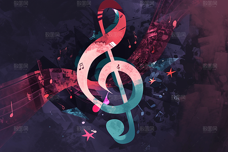 音符高音谱号音乐素材