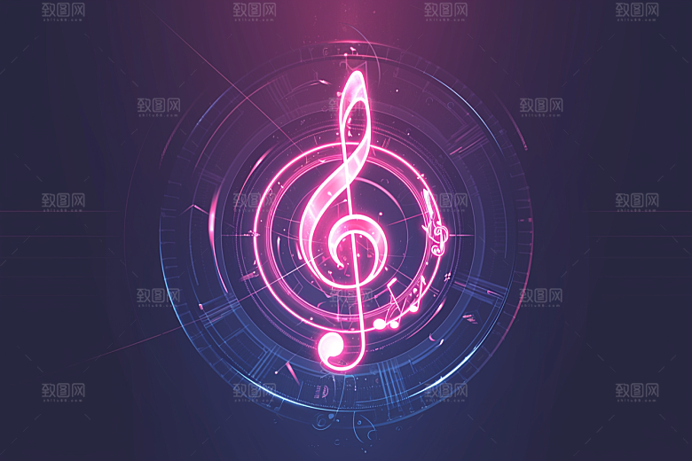 音符高清高音谱号素材