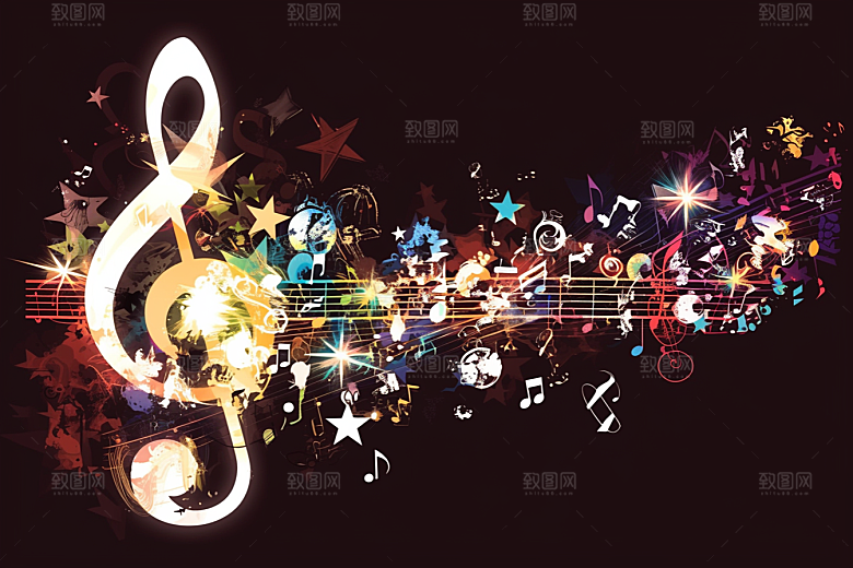 音符活泼元素素材