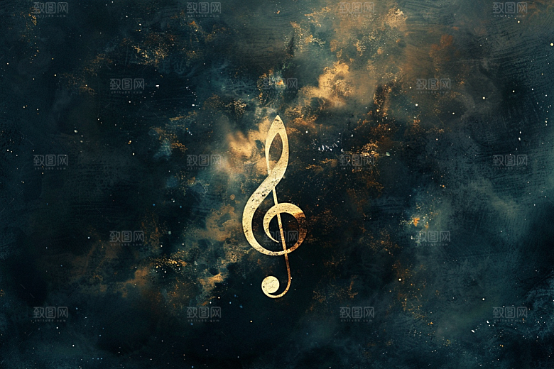 音符音乐高音谱号素材
