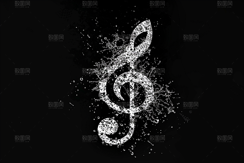 音符活泼高音谱号素材