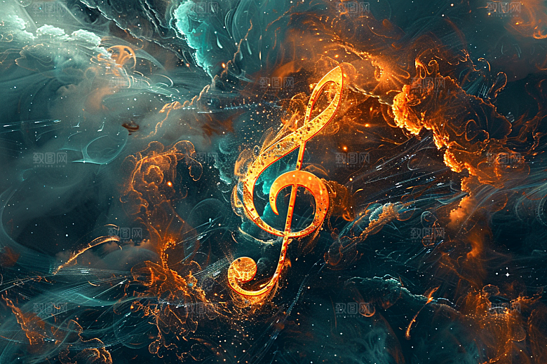 音符梦幻高音谱号素材