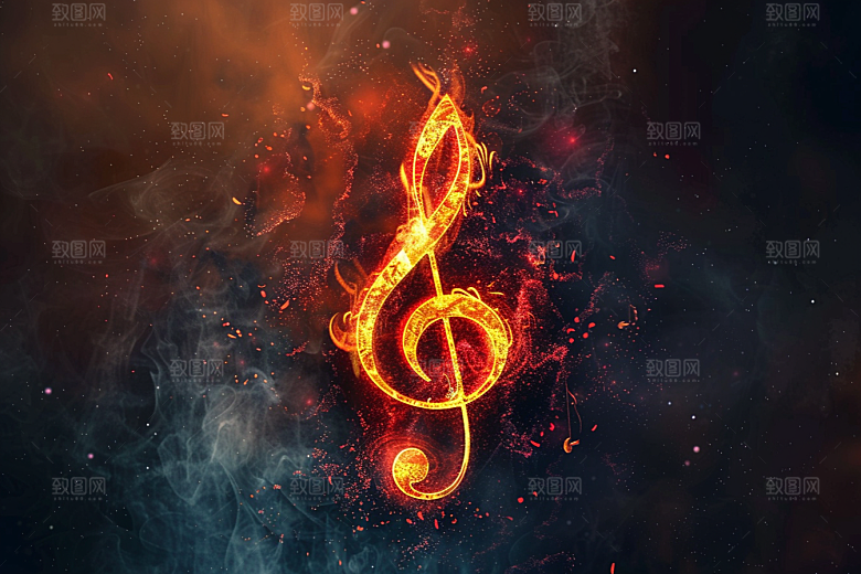 音符乐符高音谱号素材