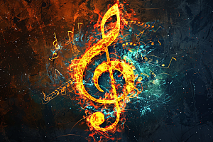 音符活泼梦幻素材