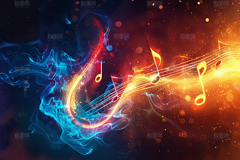音符乐章活泼素材