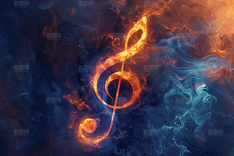 音符活泼高音谱号素材