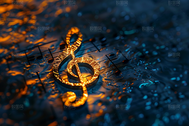 音符高音谱号高清素材