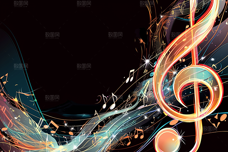 音符梦幻活泼素材