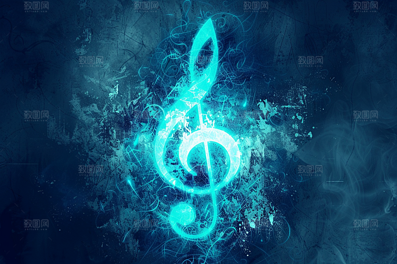 音符跃动活泼素材