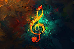 音符高音谱号乐符素材