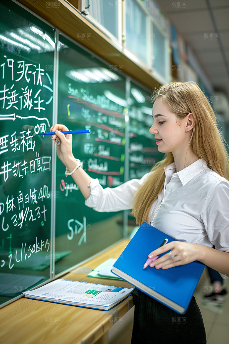 英语外教教育外国人摄影图