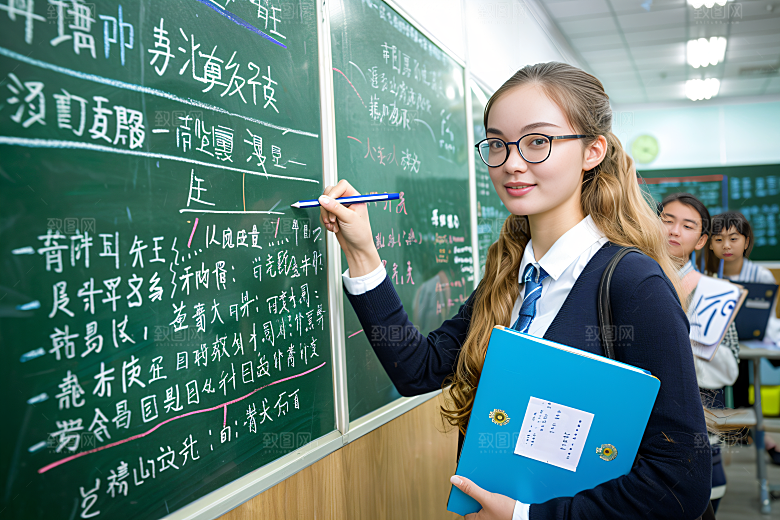 英语外教语言学习老师摄影图