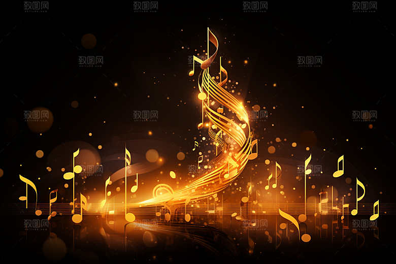 音乐音符律动跃动素材