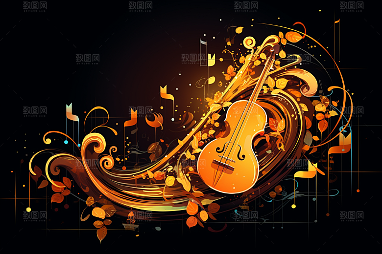 音乐音符乐章灵动素材