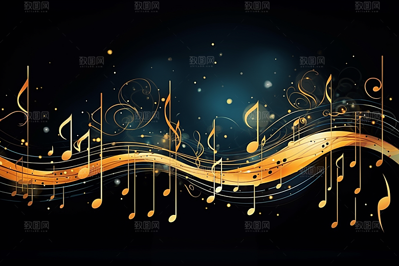 音乐音符乐符动感素材