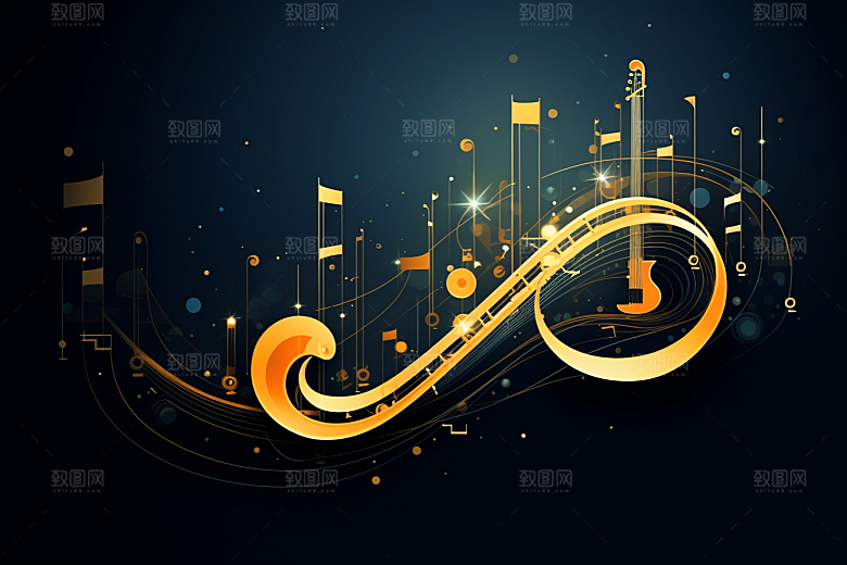 音乐音符乐符动感素材